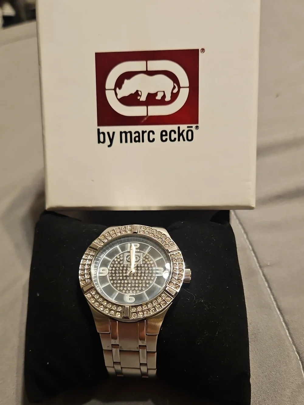 Ecko Rhino Untiltled by marc eckō Silver Crystal Accent Men's Watch